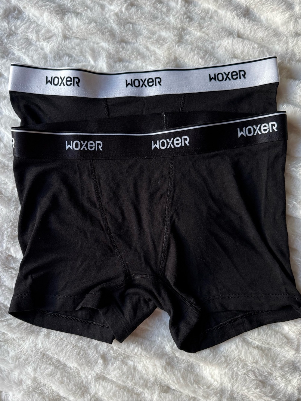 Woxer Black “Star” Boxer Briefs with Branded Waistbands – 2 Pack
